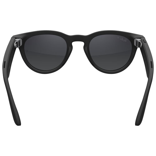 Ray-Ban | Meta Headliner Glasses with AI, Photo, Video, Audio & Messaging - Matte Black/Polarized Gradient Graphite - Regular Bridge Fit
