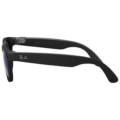Ray-Ban | Meta Headliner Glasses with AI, Photo, Video, Audio & Messaging - Matte Black/Polarized Gradient Graphite - Regular Bridge Fit