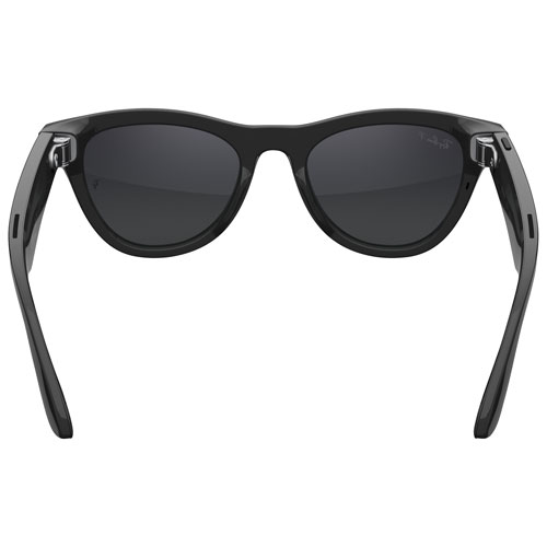 Ray-Ban | Meta Skyler Glasses with AI, Photo, Video, Audio & Messaging - Shiny Black/Polarized Gradient Graphite lenses