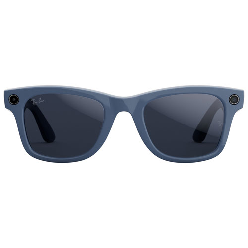 Lunettes Wayfarer de Ray-Ban | Meta avec IA, photo, vidéo, audio et messagerie - Bleu cosmique brillant/Transitions saphir - Grand