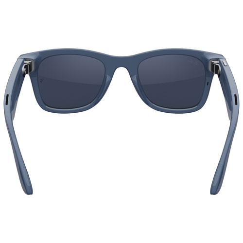 Lunettes Wayfarer de Ray-Ban | Meta avec IA, photo, vidéo, audio et messagerie - Bleu cosmique brillant/Transitions saphir - Grand