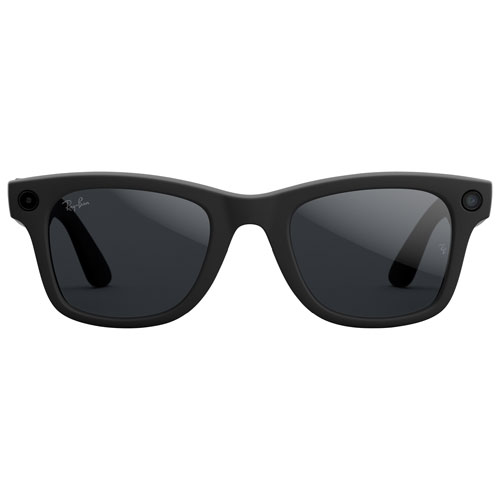 Ray-Ban | Meta Wayfarer Glasses with AI, Photo, Video, Audio & Messaging - Matte Black/Transitions Grey - Large
