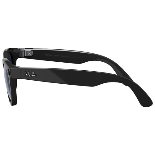 Ray-Ban | Meta Headliner Glasses with AI, Photo, Video, Audio & Messaging - Shiny Black/Transitions Sapphire
