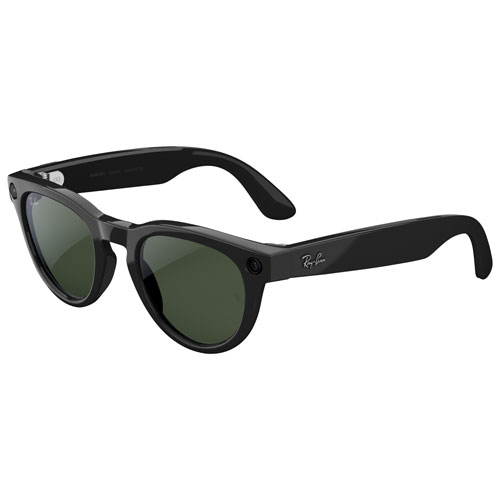 Lunettes Headliner de Ray-Ban | Meta avec IA, photo, vidéo, audio et messagerie - Noir brillant/Transitions vert graphite