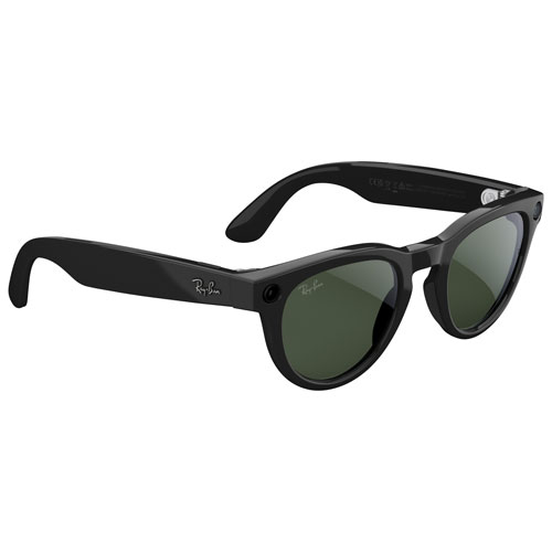 Lunettes Headliner de Ray-Ban | Meta avec IA, photo, vidéo, audio et messagerie - Noir brillant/Transitions vert graphite