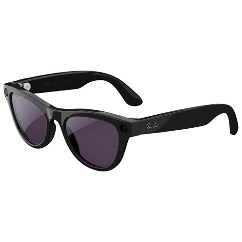 Ray-Ban | Meta Skyler (Gen 2) Glasses with AI, Photo, Video, Audio & Messaging - Shiny Black/Transitions Amethyst