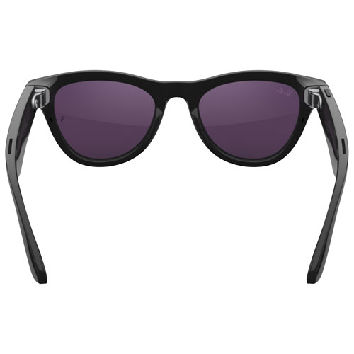 Ray-Ban | Meta Skyler Glasses with AI, Photo, Video, Audio & Messaging - Shiny Black/Transitions Amethyst
