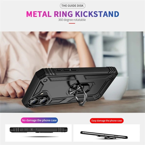 [CS] Étui rigide hybride avec support magnétique pour iPhone 17, gris