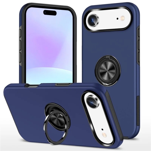 [CS] Hybrid Magnetic Kickstand Invisible Ring Case Cover for iPhone 17 Air, Navy