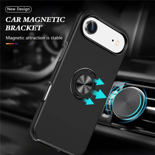 [CS] Hybrid Magnetic Kickstand Invisible Ring Case Cover for iPhone 17 Air, Navy