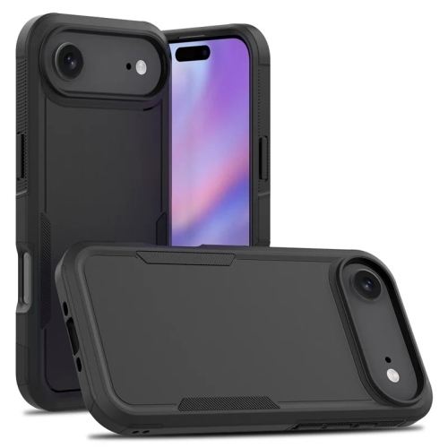 CSMART  [Cs] Dual Layers Heavy Duty Rubber Armor Hard Case Cover for Iphone 17 Air In Black