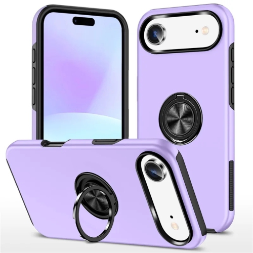 [CS] Hybrid Magnetic Kickstand Invisible Ring Case Cover for iPhone 17 Air, Purple
