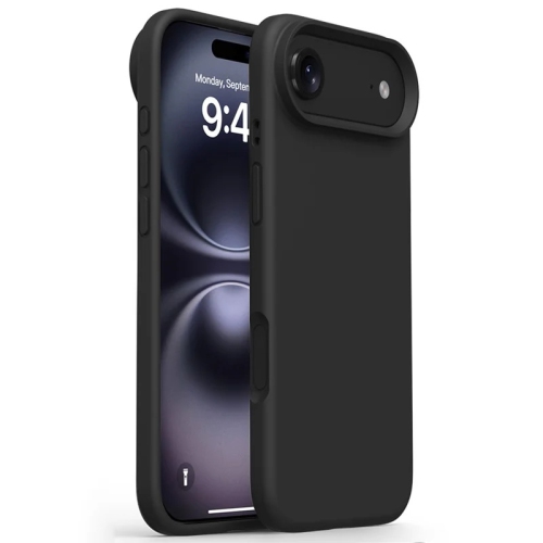 [CS] Slim Soft Liquid Silicone Gel Rubber Case Back Cover for iPhone 17 Air, Black