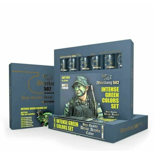 Abteilung 502 Dense Acrylics Intense Greens Colors Set NEW