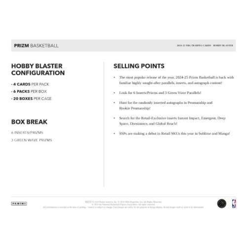 2025 PANINI PRIZM BASKETBALL BLASTER