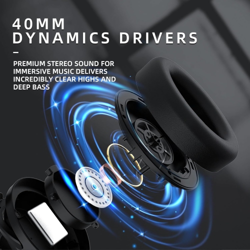 SoundMAGIC P60BT Audiophile Headphone Wireless Bluetooth HiFi Stereo Sound Best Over-Ear Music Headset with Active Noise Cancelling, HD MIC, Touch