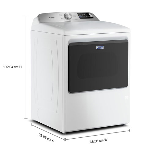 Sécheuse au gaz à vapeur de 7,4 pi³ de Maytag - Blanc
