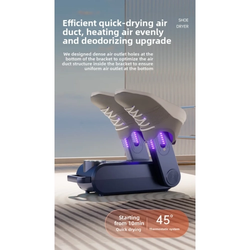 Sèche-chaussures Chaussure électrique et séchoir à bottes portatif Design pliable à 180° Smart Display pour chaussures Gants Chapeaux Chaussettes