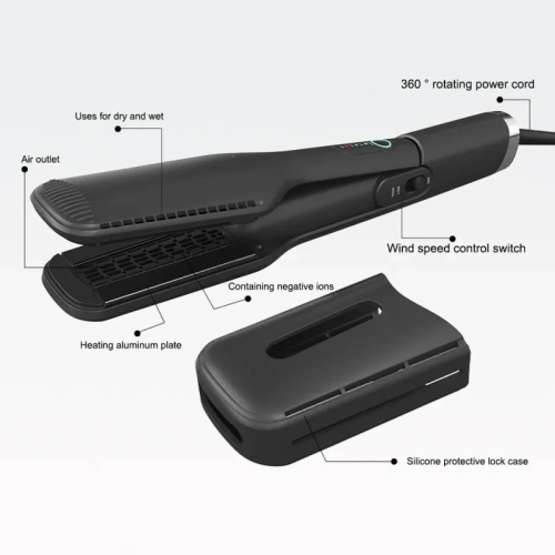 Hot Air Straightener Professional Flat iron for Straightening and Wet Hair Dryer Iron Two in One Styling Tools