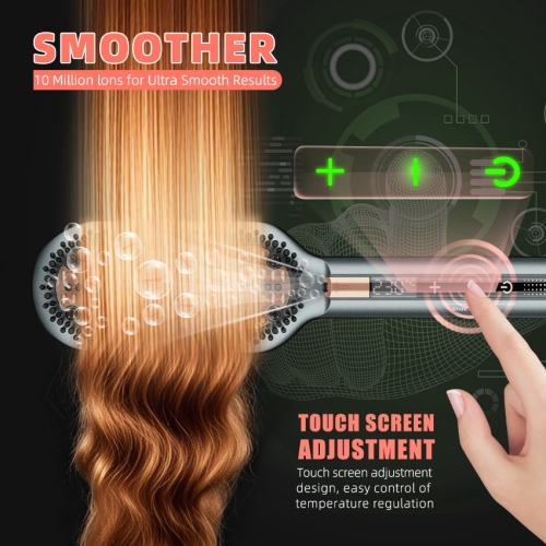 Fer plat avec écran LED 62&nbsp;mm version large à ions négatifs à température constante Soin des cheveux Peigne électrique