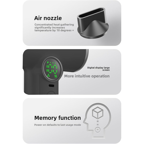 Cordless Hair Dryer 15600mAh USB C Rechargeable, 5 Speed ABS for Travel Dorm Camping, Portable Blow Dryer with Nozzle