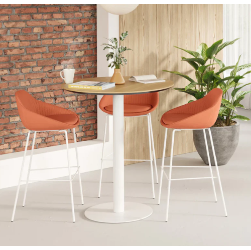 Branch Bistro Counter Stool – Durable, Stylish Counter Height Seating with Ergonomic Comfort for Kitchens and Bars - Zinc / White