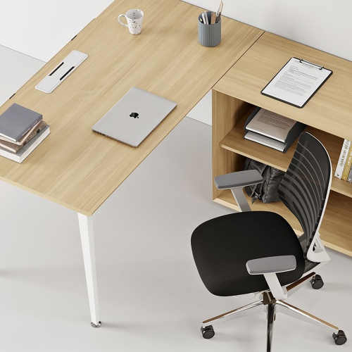 Bureau Branch de 48 po – Style moderne, surface de travail spacieuse, construction durable, gestion des câbles intégrée – Dessus en noyer/pattes