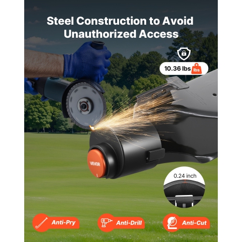 VEVOR Trailer Lock, Fits 2-5/16-Inch Airstream Couplers, Heavy Duty Hitch Lock with 3 Keys Secures Security Chains, Rust-resistant, Anti-Theft