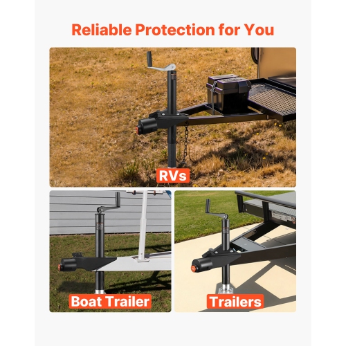 VEVOR Trailer Lock, Fits 2-5/16-Inch Airstream Couplers, Heavy Duty Hitch Lock with 3 Keys Secures Security Chains, Rust-resistant, Anti-Theft