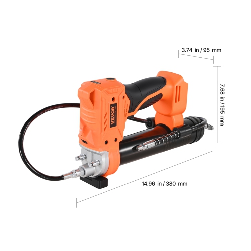 VEVOR 8000 PSI Cordless Grease Gun,Battery Operated Grease Gun with LED Light & 35.4-inch Long Hose, Compatible with 18V Makita Batteries, For