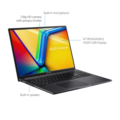 Vivobook 16 16 po WUXGA Intel i5-11300H 8 Go Carte graphique UHD 512 Go Windows 11 Famille Noir Remis à neuf Bon état
