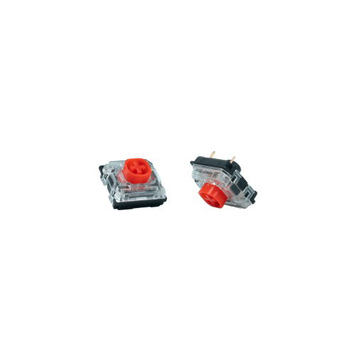 GATERON KS-33 Low Profile Red Silent 2.0 Keyboard Switches, Linear 45gf 3 Pin SMD LED Factory Pre-lubed for MX Mechanical Keyboard - 110