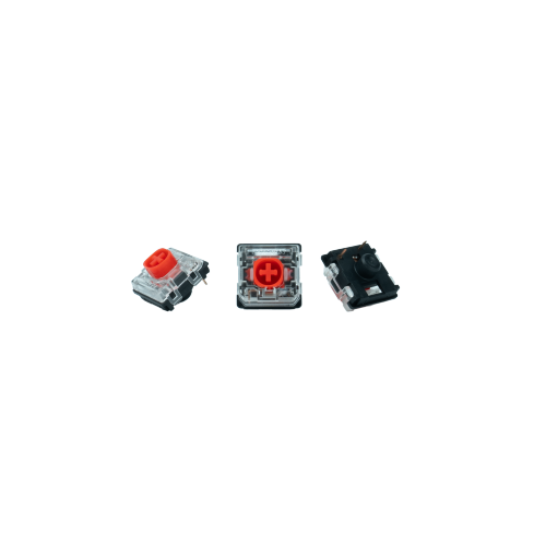 GATERON KS-33 Low Profile Red Silent 2.0 Keyboard Switches, Linear 45gf 3 Pin SMD LED Factory Pre-lubed for MX Mechanical Keyboard - 110