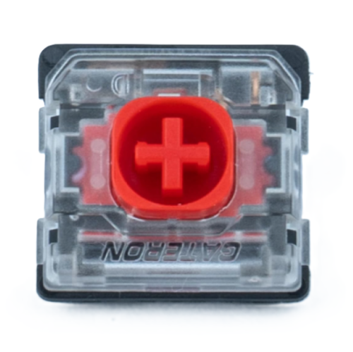 GATERON KS-33 Low Profile Red Silent 2.0 Keyboard Switches, Linear 45gf 3 Pin SMD LED Factory Pre-lubed for MX Mechanical Keyboard - 35
