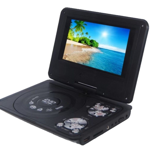 Lecteur DVD portatif de 7,8&nbsp;po, lecteur EVD portatif pour la maison et l'auto, lecteur DVD multifonctionnel Sync TV, prise en charge carte
