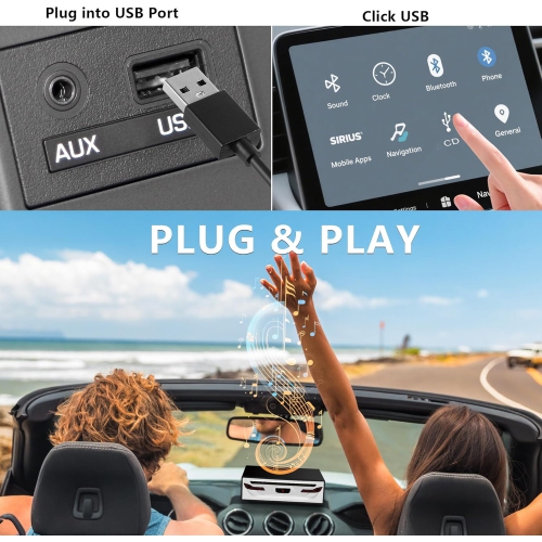 Portable External CD Player for Car,Plug and Play Universal USB CD Drive,Car DVD Player Compatible with Android 4.4+/TV/MacBook Pro/Laptop/Desktop