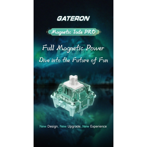 GATERON Magnetic Jade Pro Keyboard Switches, Linear Factory Pre-lubed Freely Setting Pre-Travel 20mm Longer Spring Key Switches for Magnetic Gaming