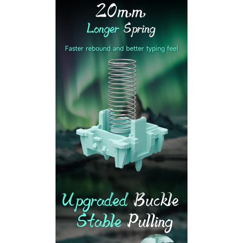 GATERON Magnetic Jade Pro Keyboard Switches, Linear Factory Pre-lubed Freely Setting Pre-Travel 20mm Longer Spring Key Switches for Magnetic Gaming