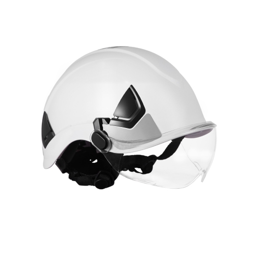 VEVOR Industrial Safety Helmet, ANSI/ISEA Z89.1 Approved ABS Hard Hat with Visor & 6-Point Ratchet Suspension, Adjustable Vented Hardhat for Men &