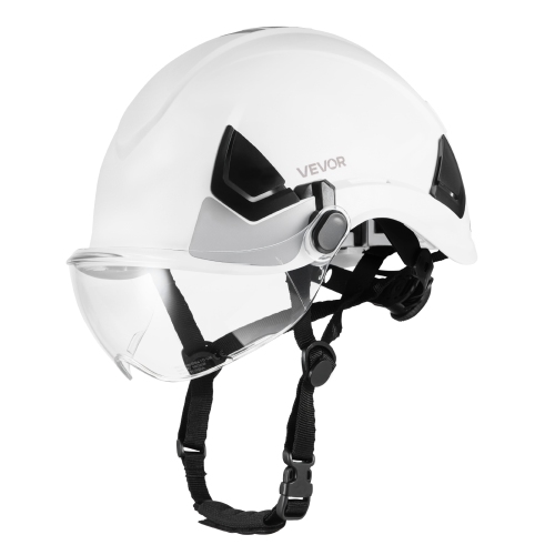 VEVOR Industrial Safety Helmet, ANSI/ISEA Z89.1 Approved ABS Hard Hat with Visor & 6-Point Ratchet Suspension, Adjustable Vented Hardhat for Men &