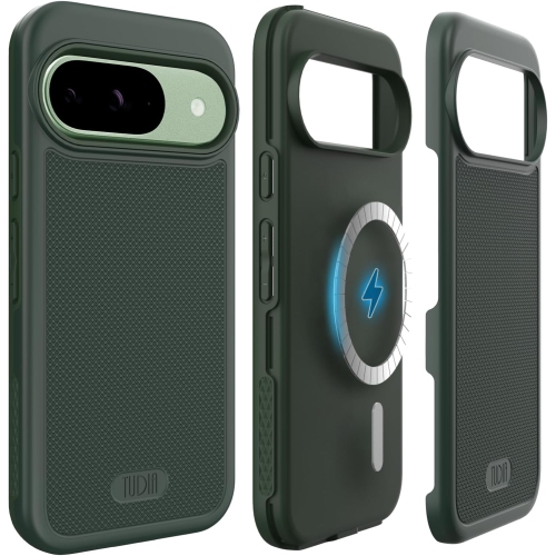 Étui MergeGrip de TUDIA pour Pixel 9 de Google et étui 9 Pro compatible avec MagSafe - Vert pin