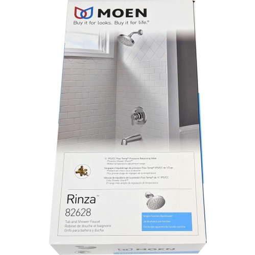 Moen Rinza Chrome Bathtub and Shower Faucet with Valve