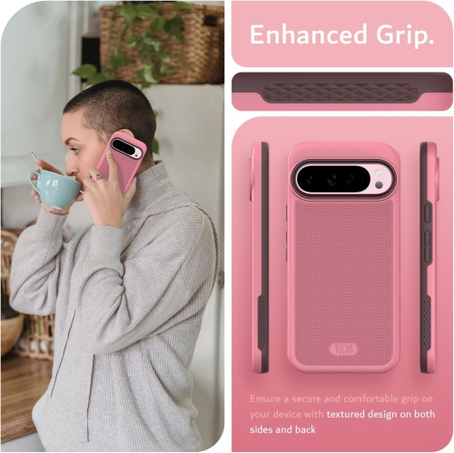 TUDIA MergeGrip for Google Pixel 9 Pro XL Case 2024 Magsafe Compatible - Smokey Pink