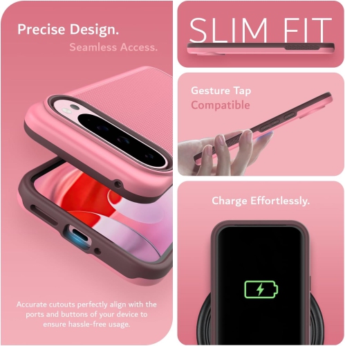 TUDIA MergeGrip for Google Pixel 9 Pro XL Case 2024 Magsafe Compatible - Smokey Pink