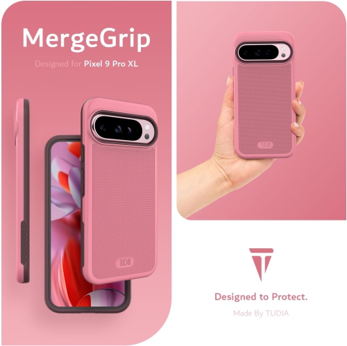 TUDIA MergeGrip for Google Pixel 9 Pro XL Case 2024 Magsafe Compatible - Smokey Pink