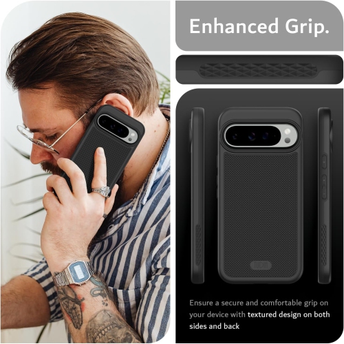 Étui MergeGrip de TUDIA pour Pixel 9 Pro XL de Google compatible avec MagSafe 2024 - Noir mat