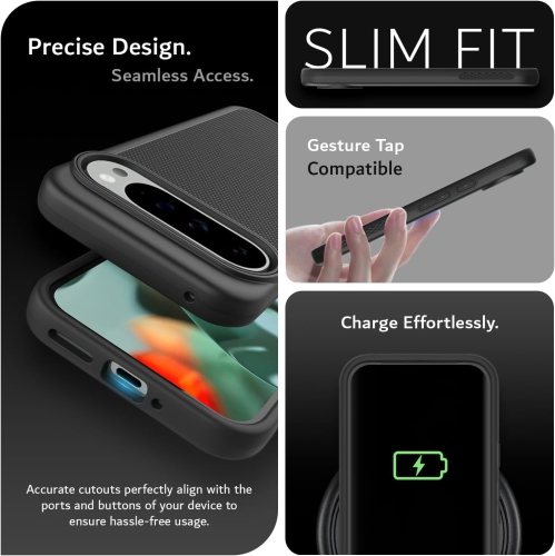 Étui MergeGrip de TUDIA pour Pixel 9 Pro XL de Google compatible avec MagSafe 2024 - Noir mat