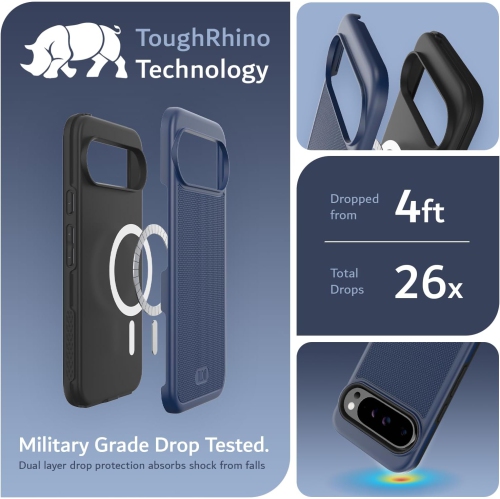 Étui MergeGrip de TUDIA pour Pixel 9 Pro XL de Google compatible avec MagSafe 2024 - Indigo