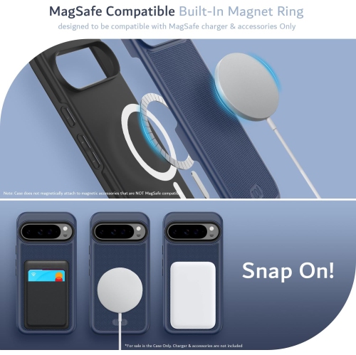 Étui MergeGrip de TUDIA pour Pixel 9 Pro XL de Google compatible avec MagSafe 2024 - Indigo