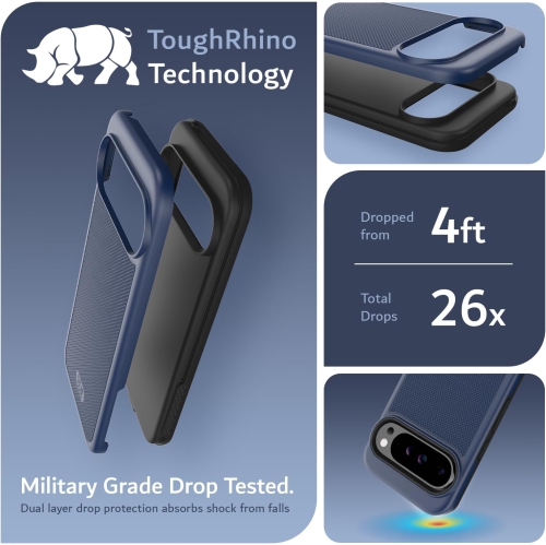 TUDIA MergeGrip for Google Pixel 9 Pro XL Case 2024 Military Grade- Indigo Blue